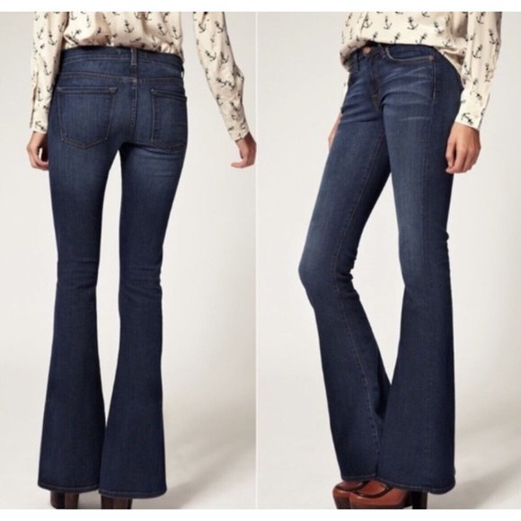 J Brand Denim - J Brand Martini Flare Dark Wash Mid-Rise Denim Jeans in Pure Womens 29 Stretch